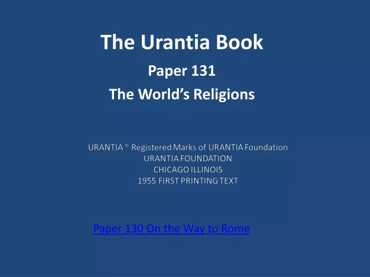 the urantia book