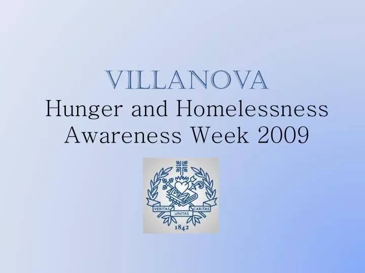 hunger and homelessness awareness week 2009