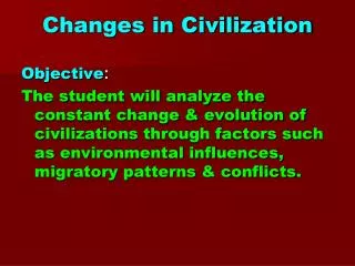 Changes in Civilization