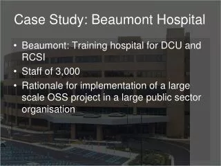 Case Study: Beaumont Hospital