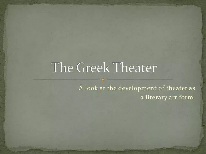 the greek theater