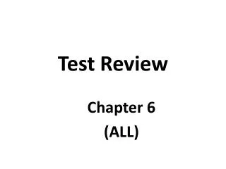 Test Review