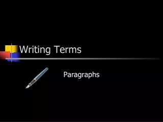 Writing Terms