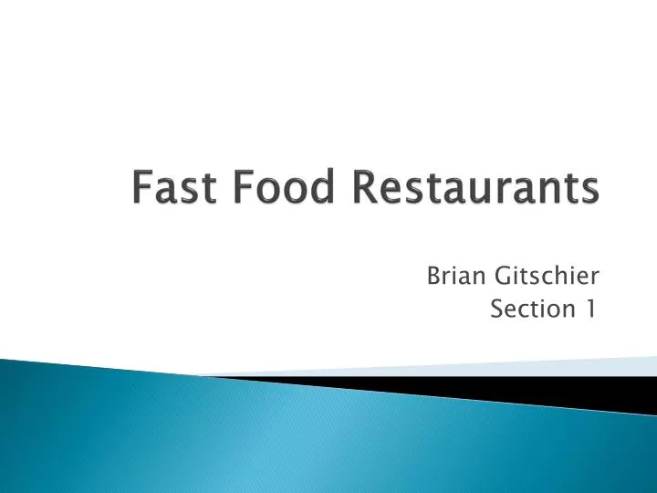 fast food restaurants