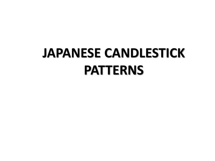 japanese candlestick patterns