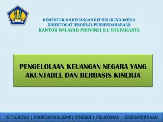 PENGELOLAAN KEUANGAN NEGARA YANG AKUNTABEL DAN BERBASIS KINERJA