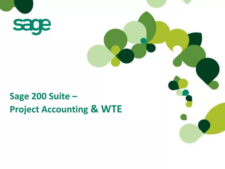 sage 200 suite project accounting wte