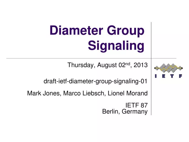 diameter group signaling