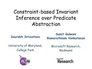 Constraint-based Invariant Inference over Predicate Abstraction