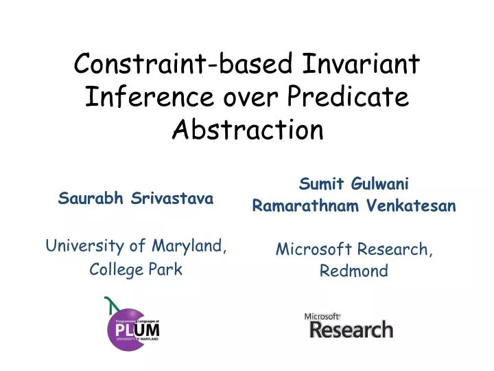 constraint based invariant inference over predicate abstraction