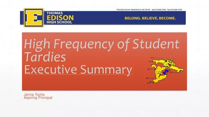 high frequency of student tardies executive summary