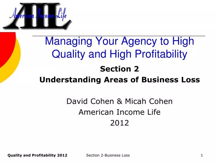 managing your agency to high quality and high profitability