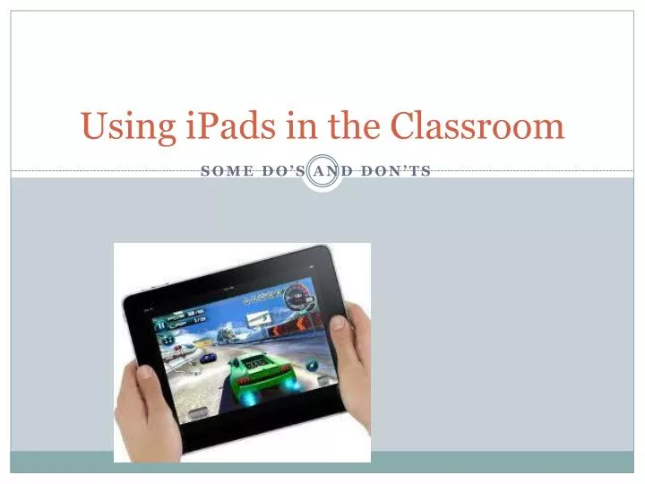 using ipads in the classroom
