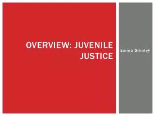 OVERVIEW: Juvenile Justice