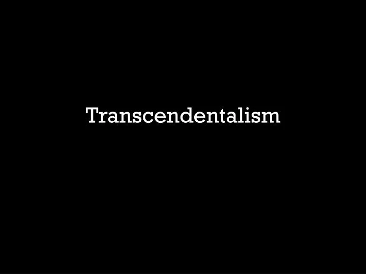 transcendentalism