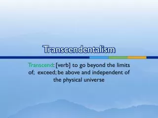 Transcendentalism