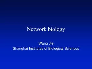 Network biology