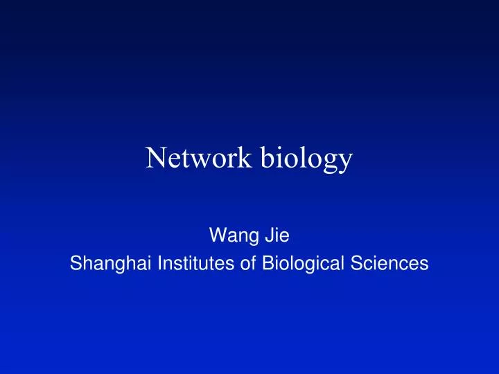 network biology