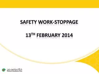 Safety work-stoppage 13 TH February 2014