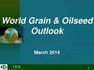 World Grain &amp; Oilseed Outlook