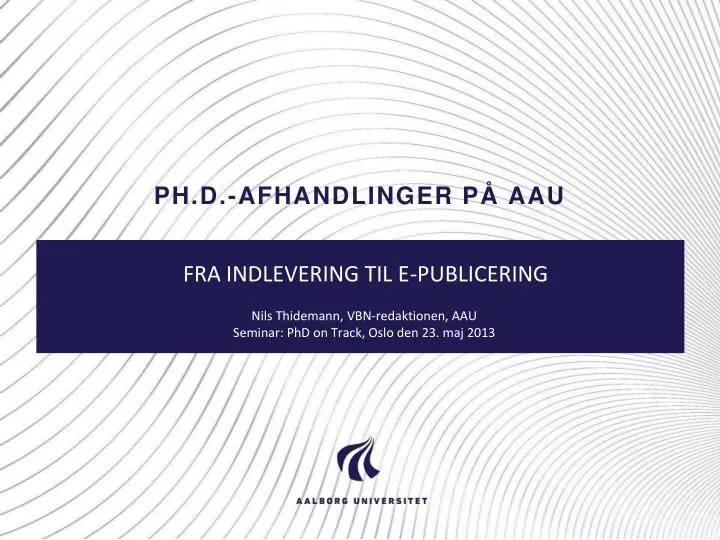 ph d afhandlinger p aau