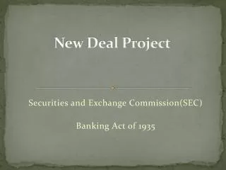 New Deal Project