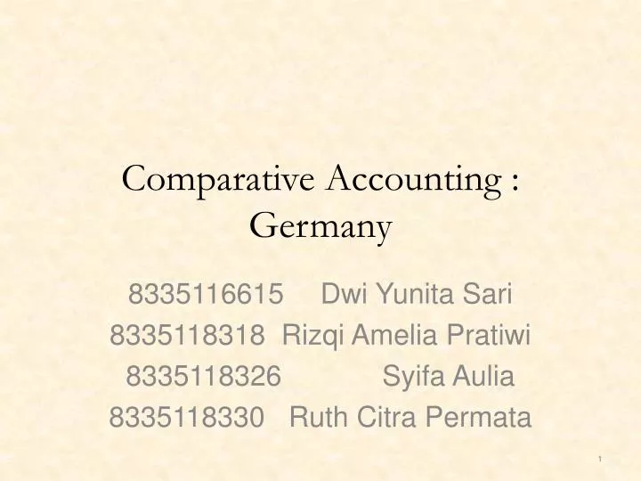 comparative accounting germany