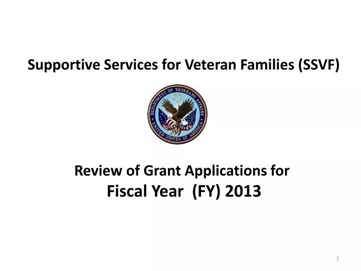supportive services for veteran families ssvf review of grant applications for fiscal year fy 2013