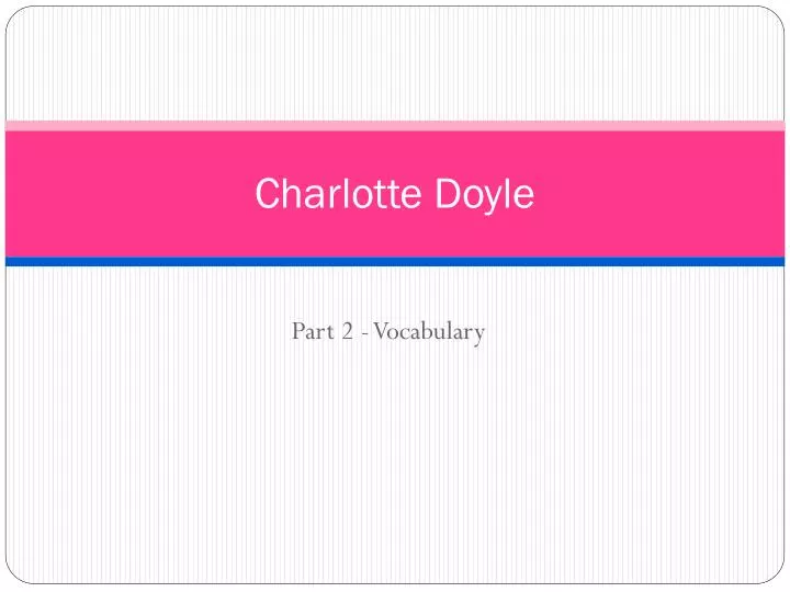 charlotte doyle