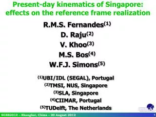Present-day kinematics of Singapore: effects on the reference frame realization