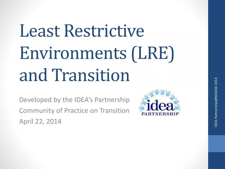 least restrictive environments lre and transition