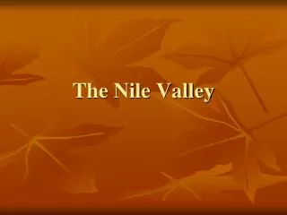The Nile Valley