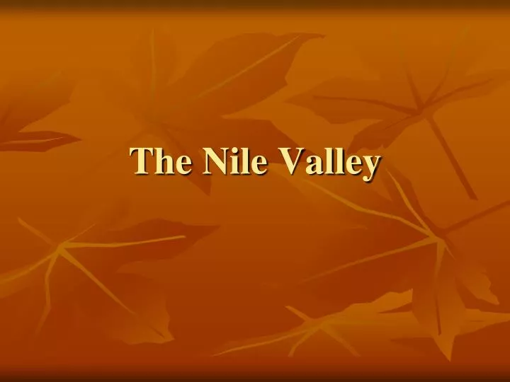 the nile valley