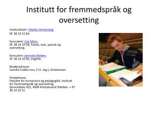 institutt for fremmedspr k og oversetting