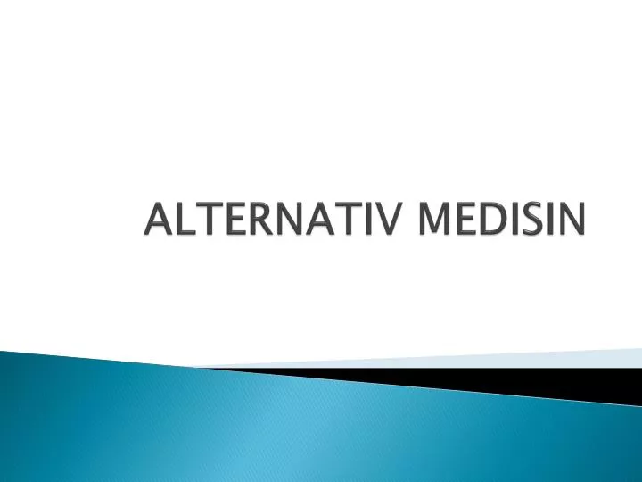 alternativ medisin