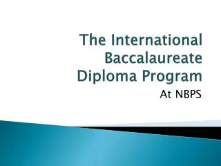 The International Baccalaureate Diploma Program
