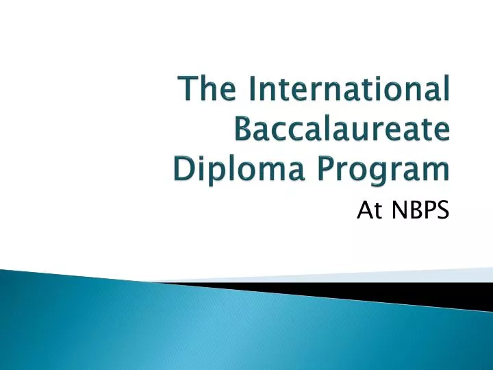 the international baccalaureate diploma program