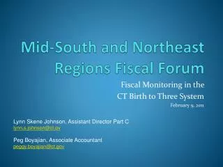 Mid-South and Northeast Regions Fiscal Forum