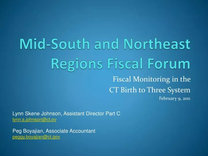 mid south and northeast regions fiscal forum
