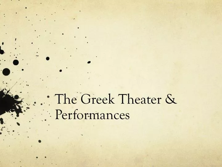 the greek theater performances