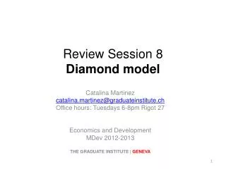 Review Session 8 Diamond model