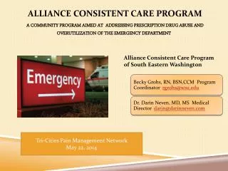 Alliance Consistent Care Program of South Eastern Washington