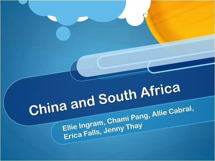 china and south africa