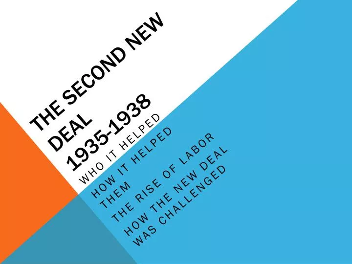 the second new deal 1935 1938