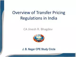 Overview of Transfer Pricing Regulations in India