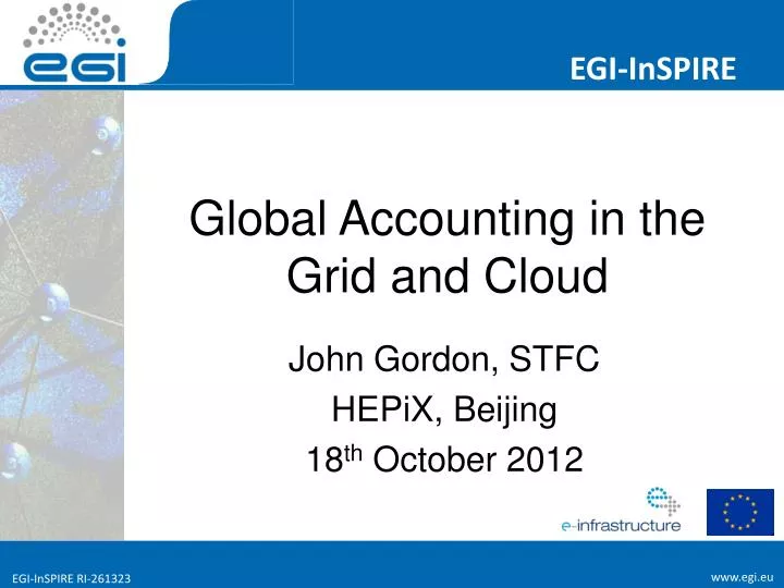global accounting in the grid and cloud
