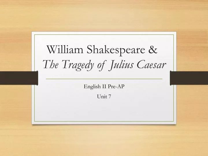 william shakespeare the tragedy of julius caesar
