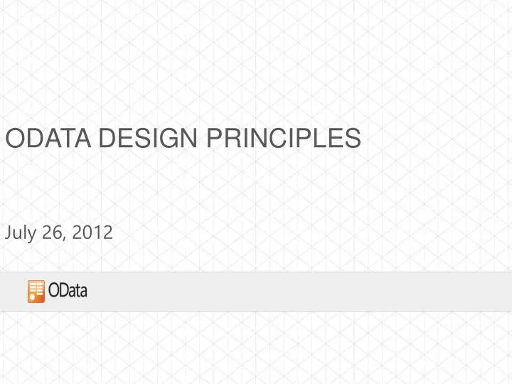 odata design principles