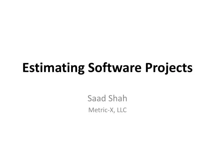 estimating software projects