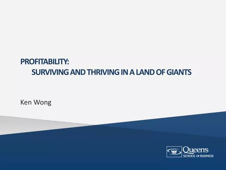 profitability surviving and thriving in a land of giants